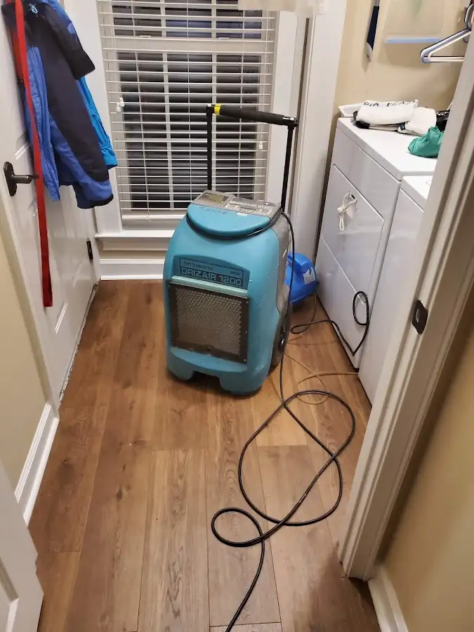 Commercial dehumidifier deployed for Flood Damage Cleanup in East Lake